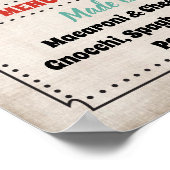 Poster Symbole de la fête de la barre de pâtes (Coin)