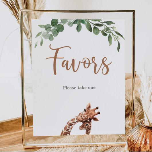 Poster Symbole de la fête de la petite girafe