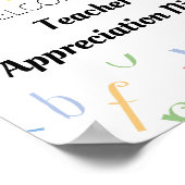 Poster Symbole de la fête de retraite de l'enseignant (Coin)