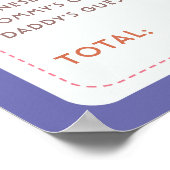 Poster Symbole de la fête de révélation de genre Nounours (Coin)