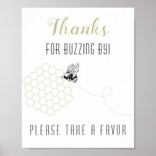 Poster Symbole de la fête des abeilles au miel doux Favor