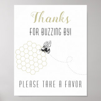 Poster Symbole de la fête des abeilles au miel doux Favor