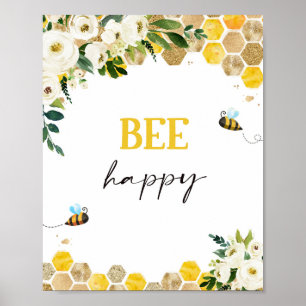 Poster Symbole de la fête des Baby showers d'abeilles Mam