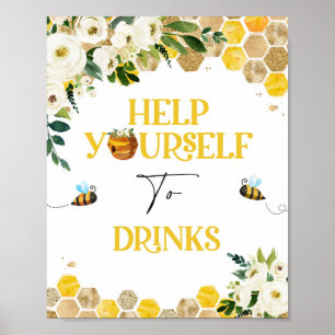 Poster Symbole de la fête des Baby showers d'abeilles Mam