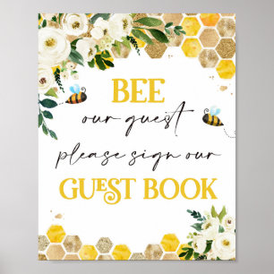 Poster Symbole de la fête des Baby showers d'abeilles Mam