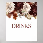 Poster Symbole de la fête des boissons florales Brown fon (Devant)