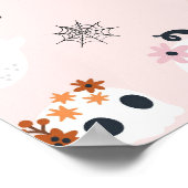 Poster Symbole de la fête des bonbons rose d'Halloween (Coin)