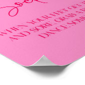 Poster Symbole de la fête des Chaussettes de Danse Rose H (Coin)