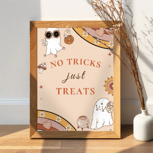 Poster Symbole de la fête d'Halloween No Trick