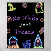 Poster Symbole de la fête d'Halloween No Trick (Devant)