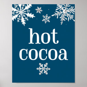 Poster Symbole de la fête du flocon de neige au cacao cha
