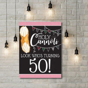 Poster Symbole de la fête du Saint Cannoli, Thème italien