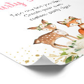 Poster Symbole de la fête modifiable Flush Blush Woodland (Coin)