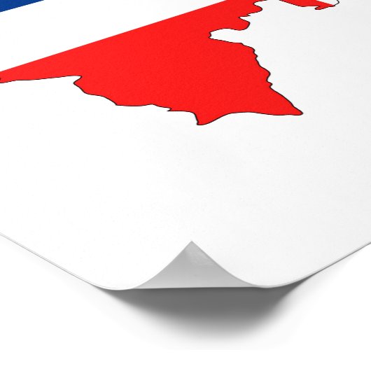 Poster symbole de la forme du drapeau de la république do (Coin)