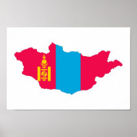 symbole de la forme du drapeau du pays de la mongo