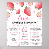 Poster SYMBOLE DE LA Fraise 1ER ANNIVERSAIRE DE JALON (Devant)