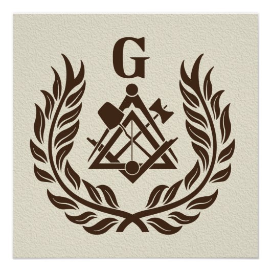 Poster symbole de la franc-maçonnerie (Devant)