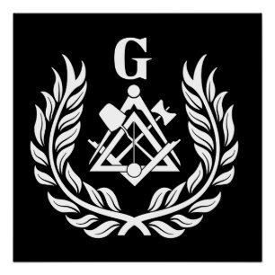 Poster symbole de la franc-maçonnerie