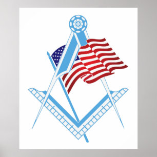 Poster Symbole de la franc-maçonnerie américaine