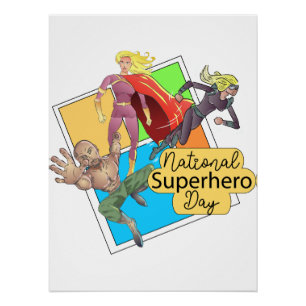 Poster Symbole de la Journée nationale des super-héros