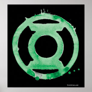Poster Symbole de la lanterne de café - Vert