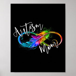 Poster Symbole de la neurodiversité Rainbow Infinity Auti