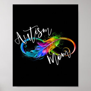 Poster Symbole de la neurodiversité Rainbow Infinity Auti