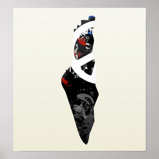 Poster Symbole de la Paix à la mode palestinienne (Devant)
