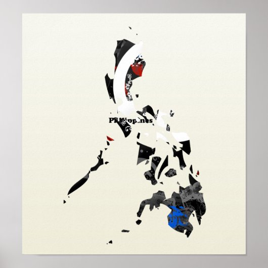 Poster SYMBOLE DE LA PAIX À LA TÊTE DES Philippines avec  (Devant)