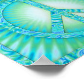 Poster Symbole de la paix Bleu-vert (Coin)