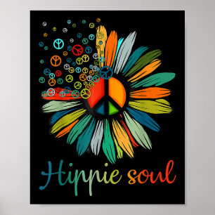 Poster SYMBOLE DE LA PAIX DE Daisy Hippie Soul AMATEURS D