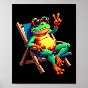 Poster SYMBOLE DE LA PAIX DE LA grenouille Sungels Été