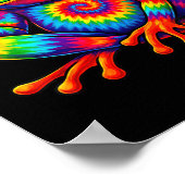 Poster Symbole de la Paix de la Grenouille teinte cravate (Coin)