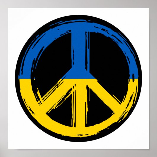 Poster SYMBOLE DE LA PAIX DE L'Ukraine (Devant)