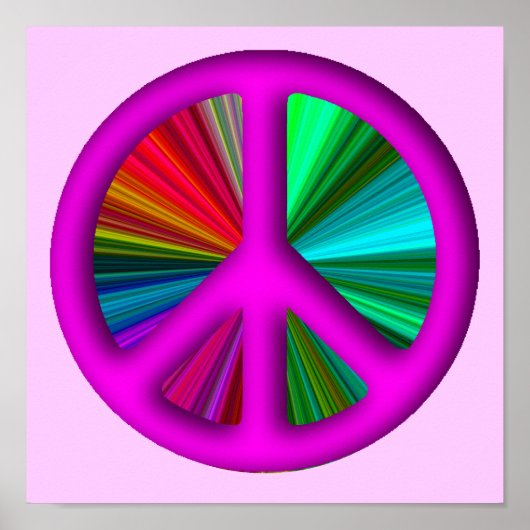 Poster SYMBOLE DE LA PAIX DE TRIppie (Devant)