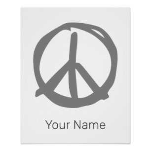 Poster SYMBOLE DE LA PAIX SYMBOLE Vintage POUR Hippie Pac