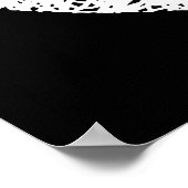 Poster Symbole de la paix tendu de Scribble - Blanc sur N (Coin)