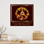 Poster Symbole de la paix Thanksgiving Turquie (Cuisine)