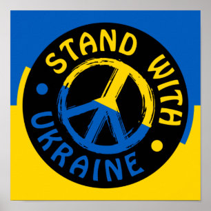 Poster Symbole de la paix Ukraine : Rejoignez l'Ukraine