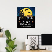 Poster SYMBOLE DE LA PARTIE BLEUE Halloween Werewolfs (Bureau à domicile)