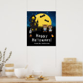 Poster SYMBOLE DE LA PARTIE BLEUE Halloween Werewolfs (Cuisine)