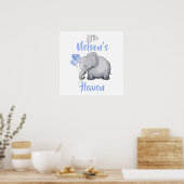 Poster Symbole de la porte de l'éléphant mignon personnal (Cuisine)