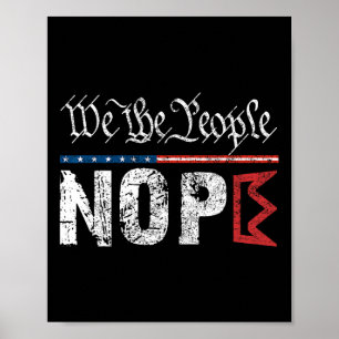 Poster Symbole de la protestation No Kings Nope 4 juillet