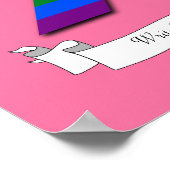 Poster Symbole de la pyramide de l'alliage droit LGBT (Coin)