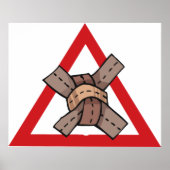 Poster Symbole de la route d'avertissement de noeud de tr (Devant)
