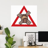 Poster Symbole de la route d'avertissement de noeud de tr (Bureau à domicile)