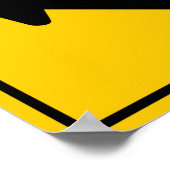 Poster Symbole de la route de fusion (droite) (Coin)