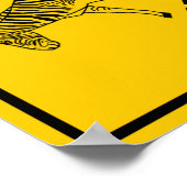 Poster SYMBOLE DE LA ROUTE DE Zebra Crossing (Coin)