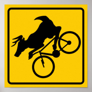 Poster SYMBOLE DE LA ROUTE DES Cerfs À Bicyclette
