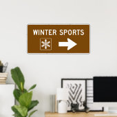 Poster Symbole de la Route des sports d'hiver (Bureau à domicile)